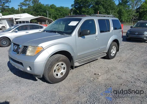 2005 Nissan Pathfinder Se z USA, uszkodzony, nr VIN 5N1AR18W45C750351